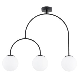 LAMPA SUFITOWA ALFA DILAR CZARNA & BIAŁA 3xE14 / 62492