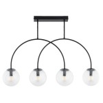 LAMPA SUFITOWA ALFA DILAR CZARNA 4xE14 / 63293