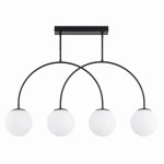 LAMPA SUFITOWA ALFA DILAR CZARNA & BIAŁA 4xE14 / 63292