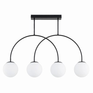 LAMPA SUFITOWA ALFA DILAR CZARNA & BIAŁA 4xE14 / 63292