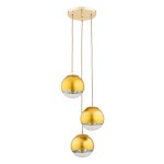 LAMPA WISZĄCA ALFA LEILA ZŁOTA 3xE14 / 62494