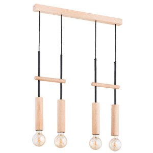 LAMPA WISZĄCA ALFA DILAN DREWNIANA 4xE27 / 63291