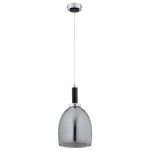 LAMPA WISZĄCA ALFA LISSY CZARNA & CHROM 1xE27 / 61396