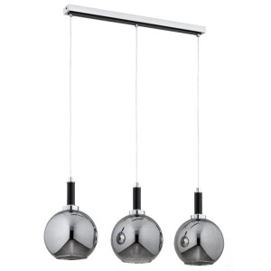LAMPA WISZĄCA ALFA HETTY CZARNA & CHROM 3xE27 / 62486