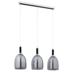 LAMPA WISZĄCA ALFA LISSY CZARNA & CHROM 3xE27 / 62488