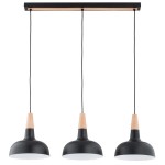 LAMPA WISZĄCA ALFA RODOS CZARNA & ZŁOTA 3xE27 / 62483