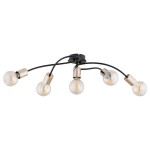 LAMPA SUFITOWA ALFA GERSO CZARNA & ZŁOTA 5xE27 / 63287