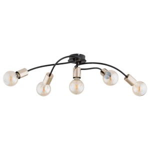 LAMPA SUFITOWA ALFA GERSO CZARNA & ZŁOTA 5xE27 / 63287