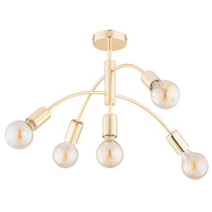 LAMPA SUFITOWA ALFA ARINI ZŁOTA 5xE27 / 63285