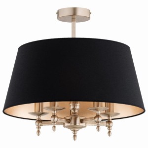 LAMPA SUFITOWA ALFA ROKSANA ZŁOTA & CZARNA 5xE14 / 63289