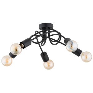 LAMPA SUFITOWA ALFA DISEL CZARNA 5xE27 / 63279