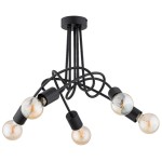 LAMPA SUFITOWA ALFA DISEL LONG CZARNA 5xE27 / 63280