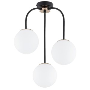 LAMPA SUFITOWA ALFA GAMMA CZARNA & ZŁOTA 3xE27 / 62481