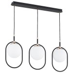 LAMPA WISZĄCA ALFA AMARO CZARNA & BIAŁA 3xE14 / 62461