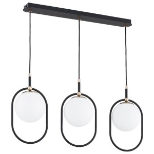 LAMPA WISZĄCA ALFA AMARO CZARNA & BIAŁA 3xE14 / 62461