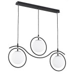 LAMPA WISZĄCA ALFA KIRA CZARNA & BIAŁA 3xE14 / 62474