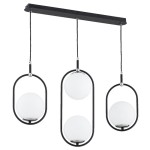 LAMPA WISZĄCA ALFA AMARO CZARNA & CHROM 4xE14 / 63273