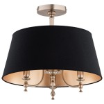 LAMPA SUFITOWA ALFA ROSETTA 63 ZŁOTA & CZARNA 3xE14 / 62476