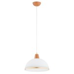 LAMPA WISZĄCA ALFA REY DREWNIANA 1xE27 / 61385