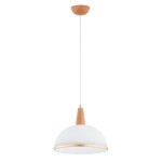 LAMPA WISZĄCA ALFA REYNO DREWNIANA 1xE27 / 61386