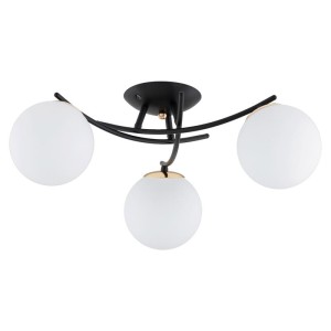 LAMPA SUFITOWA ALFA SAVI CZARNA & ZŁOTA 3xE14 / 62470