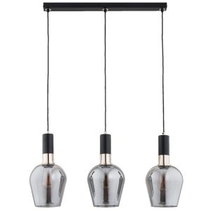 LAMPA WISZĄCA ALFA GARDA CZARNA & ZŁOTA 3xE27 / 62471