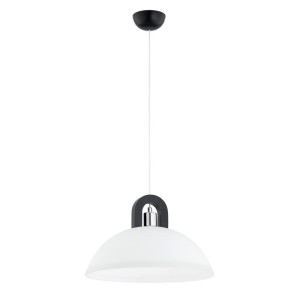LAMPA WISZĄCA ALFA MIGOT DREWNIANA & CHROM 1xE27 / 61378