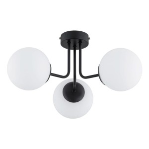 LAMPA SUFITOWA ALFA PIERO CZARNA & BIAŁA 3xE14 / 62469