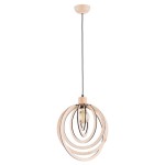 LAMPA WISZĄCA ALFA SOLINA DREWNIANA 1xE27 / 61371