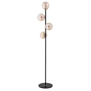 LAMPA STOJĄCA ALFA MALAGA CZARNA & ZŁOTA 4xE14 / 9291