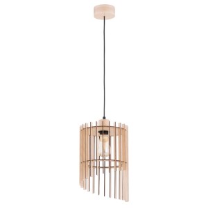 LAMPA WISZĄCA ALFA SOLANA DREWNIANA 1xE27 / 61367