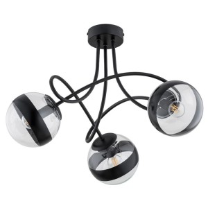 LAMPA SUFITOWA ALFA KARO CZARNA 3xE14 / 62468