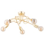 LAMPA SUFITOWA ALFA DRAGO ZŁOTA 5xE27 / 63267