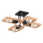 LAMPA SUFITOWA ALFA REZON DREWNIANA 4xE27 / 63265