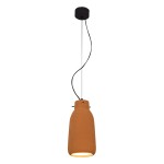 CERAMICZNA LAMPA WISZĄCA Z PONICZYM ŚWIATŁEM NATURALNA GLINA  1665