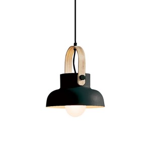 LAMPA WISZĄCA Z POJEDYNCZYM ŚWIATŁEM CZARNY MAT /  18191