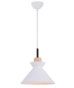 LAMPA WISZĄCA 1xE27 BIAŁA MATOWA  /  180066