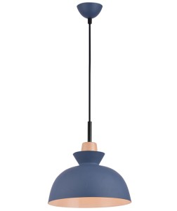 LAMPA WISZĄCA 1xE27 NIEBIESKI MAT /  180067