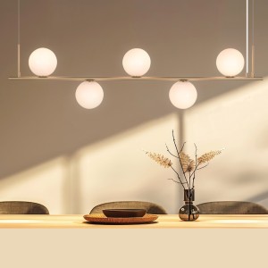 LAMPA WISZĄCA 5XE14 ZŁOTY MAT /  1998