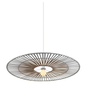 LAMPA WISZĄCA BIAŁA 1xE27 BAMBUSOWA /  19106