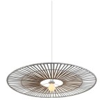 LAMPA WISZĄCA BIAŁA 1xE27 BAMBUSOWA /  19107
