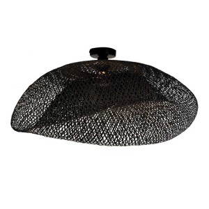 LAMPA SUFITOWA CZARNA 1xE27 BAMBUSOWA /  19109