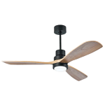 WENTYLATOR SUFITOWY LED 15W Z ŁOPATKAMI W NATURALNYM KOLORZE /  19141