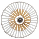 LAMPA SUFITOWA 1*E27 BIAŁA BAMBUSOWA / 19251