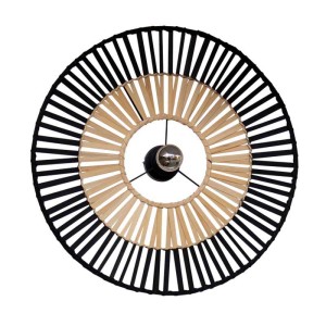 LAMPA SUFITOWA 1*E27 CZARNY BAMBUS / 19252
