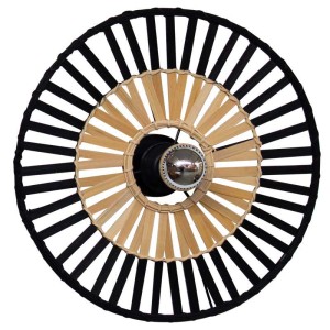 LAMPA SUFITOWA 1*E27 CZARNY BAMBUS / 19253