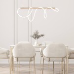LAMPA WISZĄCA LED WEWNĘTRZNA 28W MATOWE ZŁOTO / 19254