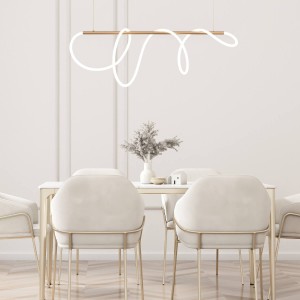 LAMPA WISZĄCA LED WEWNĘTRZNA 28W MATOWE ZŁOTO / 19254