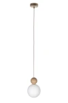 Lampa wisząca RONA 1 drewno  jasny brąz / 41674