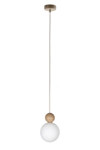 Lampa wisząca RONA 1 drewno  jasny brąz / 41674